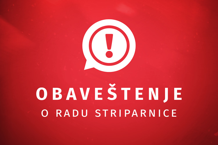 Radno vreme naših striparnica u narednom periodu
